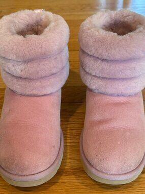 Pink UGG ankle boots, size 7 US
